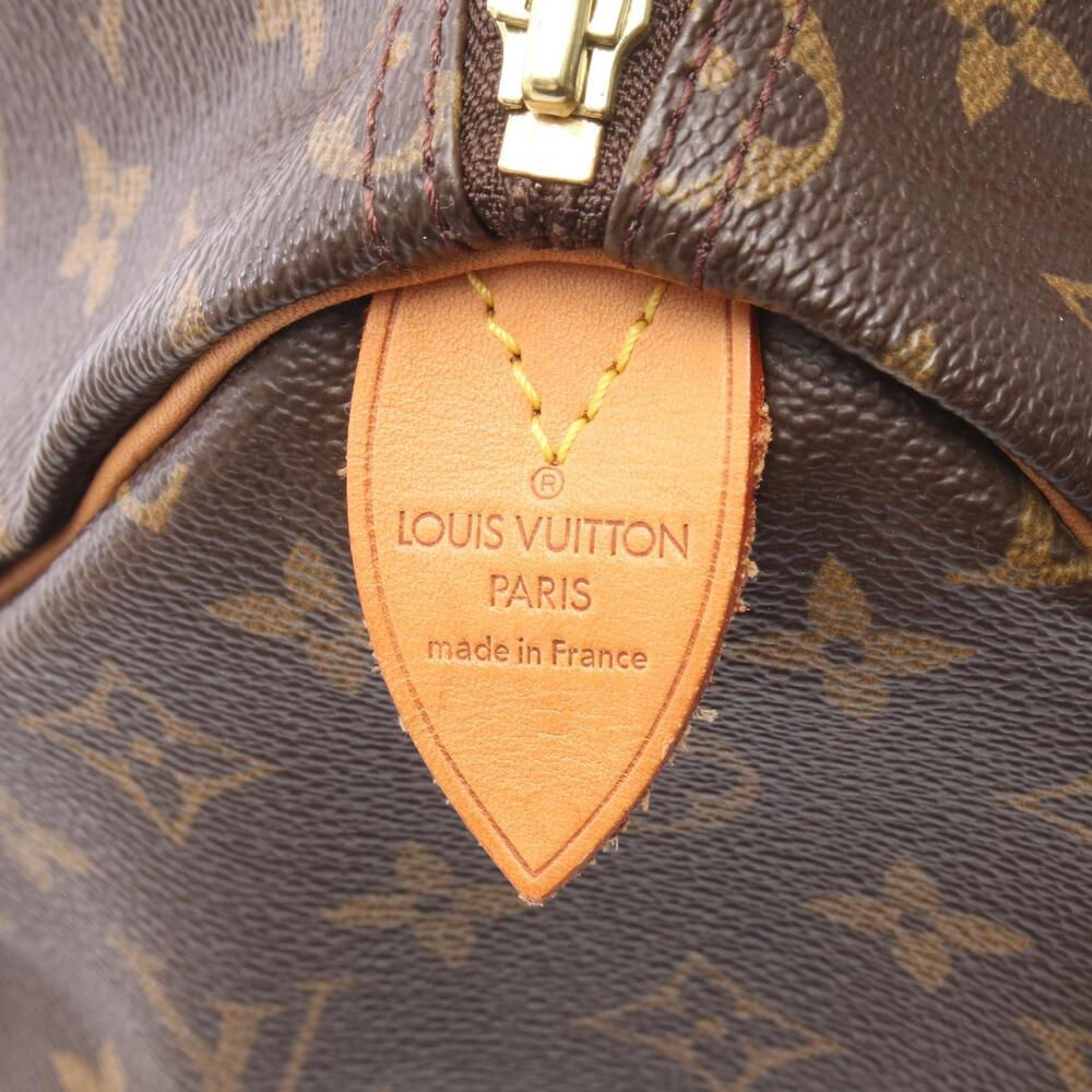 Louis Vuitton Speedy Handbag Canvas Leather Monogram Brown - Picture 4 of 8